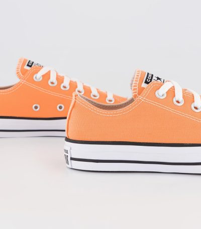 converse all star low trainers peach bum